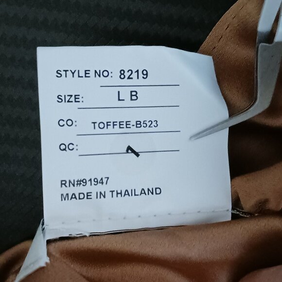 NEW Social Bridesmaids Ruffle Trimmed Open-Back Maxi Slip Dress Toffee‎ Size LB - Picture 10 of 14